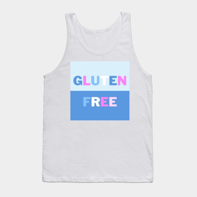 Gluten-Free - Halves With Blue, Pink & White Tank Top by MoonOverPines